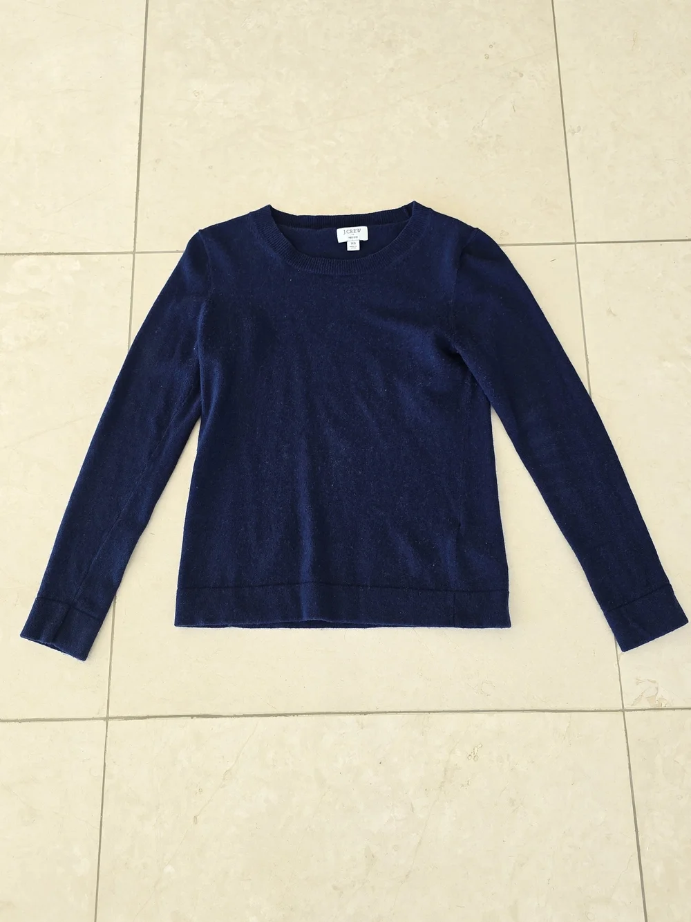 J. Crew Dark Navy Crewneck Teddie Sweater - XS
